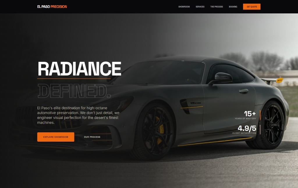 El Paso Precision auto detailing website preview